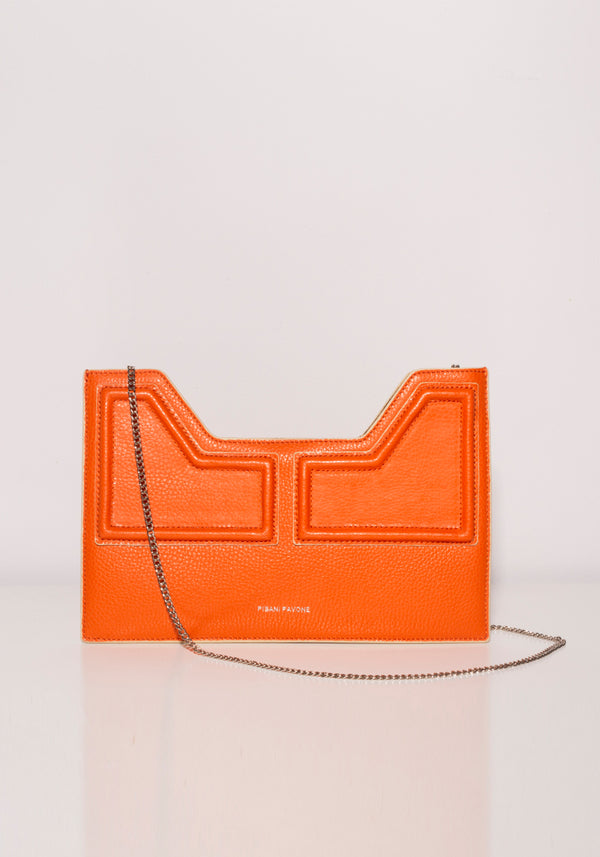 Milano Clutch 1321 - ORANGE | Orange Grained Leather