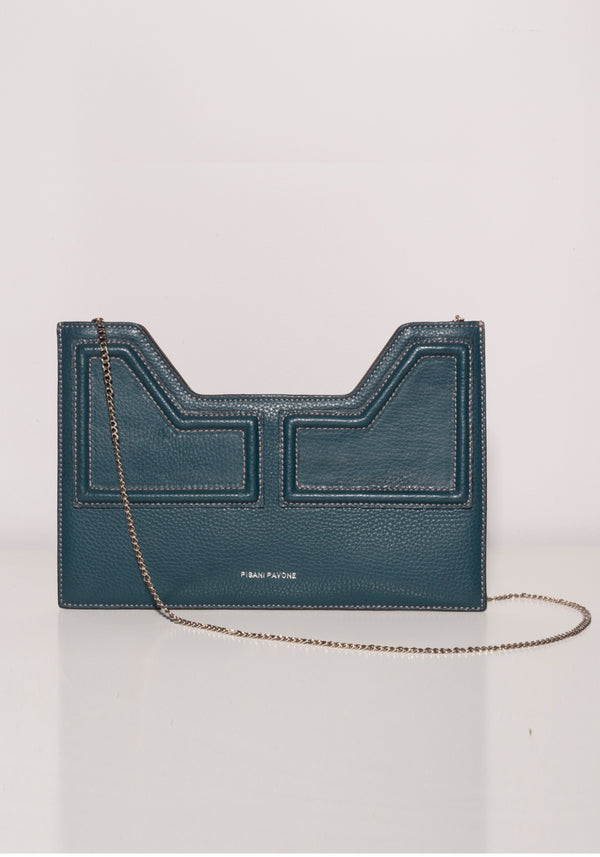Milano Clutch 1321 - PEACOCK | Peacock Grained Leather