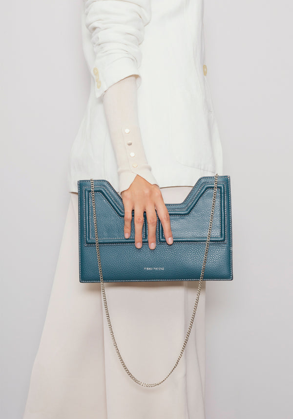 Milano Clutch 1321 - PEACOCK | Peacock Grained Leather
